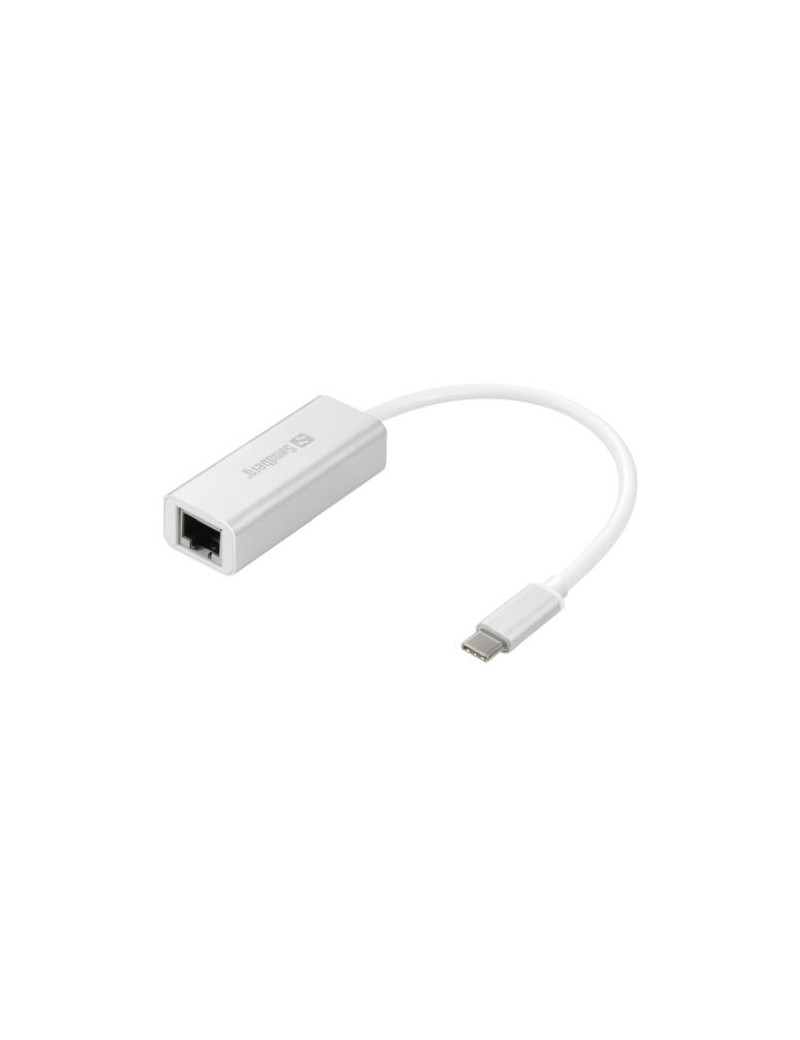 Sandberg USB-C Gigabit Network Adapter  Aluminium Case  5 Year Warranty