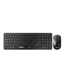 Jedel WS990 Wireless Desktop Kit  Multimedia Keyboard  1600 DPI Mouse  Black
