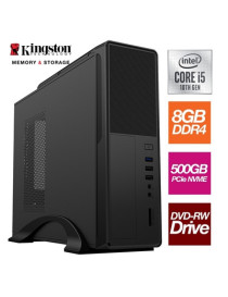 Small Form Factor - Intel i5 10400 6 Core 12 Thread 2.90GHz (4.30GHz Boost)  8GB Kingston RAM  500GB Kingston NVMe M.2 - DVDRW  Wi-Fi  FREE Keyboard & Mouse - Small Foot Print for Home or Office...