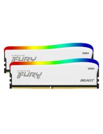 Kingston FURY Beast RGB  32GB (2 x 16GB)  DDR4  3200MHz  Special Edition White  Unbuffered  288-pin  DIMM  CL16  1.35v
