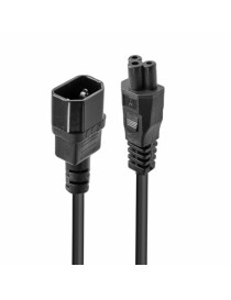 LINDY 30341  2m C5 to C14 Mains Cable  Lead Free  High Temperature Resistance  Provides max. 2.5A/250V to a device  10 year warranty