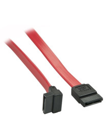 LINDY 33352 0.7m SATA Internal Cable 7 Pin To 90 Deg 7Pin  Compatible with SATA III and backwards compatible with SATA I and II  Red  10 Year Warranty