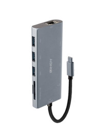 LINDY 43278 DST-Mini Plus USB-C Laptop Mini Docking Station with 4K HDMI  VGA Support & USB-C 100W Pass-Through Charging  3 x USB 3.2 Type-A  Gigabit Ethernet Port  2 Year Warranty