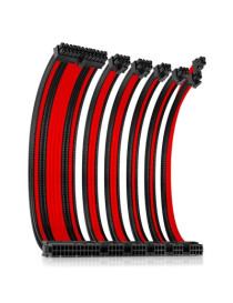 Antec Black/Red PSU Extension Cable Kit with black connectors – 6 Pack (24 PIN / 1 x CPU 4+4 / 2x PCI-E 8 / 2 x PCI-E 6)