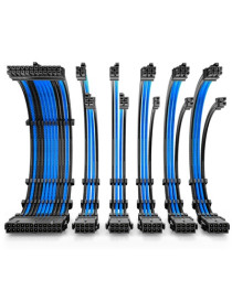 Antec Black/Blue PSU Extension Cable Kit - 6 Pack (1x 24 Pin  2x 4+4 Pin  3x 6+2 Pin)