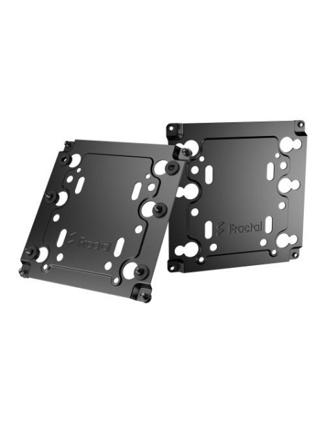 Fractal Design Universal Multibracket – Type-A (2-pack)  2.5”/3.5” SSD/HDD - Converts a standard 120mm fan slot to an HDD  SSD or pump mount