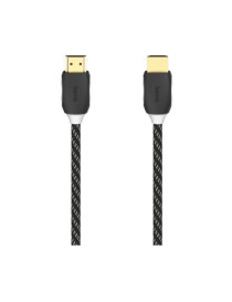 Hama High Speed HDMI Cable  1.5 Metre  Supports 4K  Braided Jacket  Gold-plated Connectors