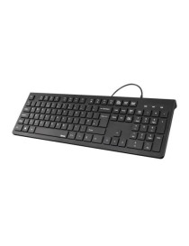 Hama KC-200 Multimedia Keyboard  USB  Flat Keys  Splash Proof