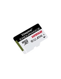 Kingston SDCE/128GB High Endurance micro SD Flash Memory Card  128GB  Class 10  A1  UHS-I U1  Retail Packed