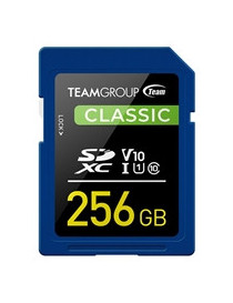 Team TSDXC256GIV1001 Classic Flash Memory Card  256GB  SDHC  UHS U1  Retail Packed
