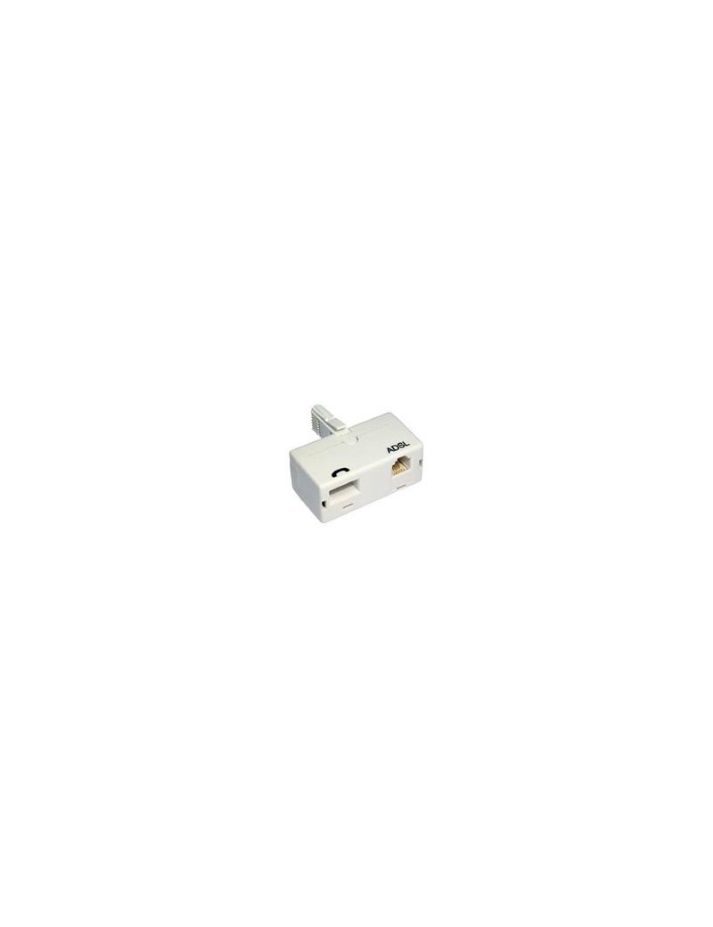 BT (M) to BT (F) and RJ11 (F) White OEM Direct Plug ADSL Micro Filter Adapter