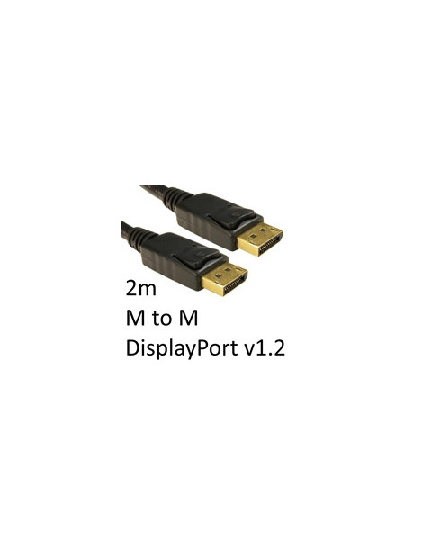 DisplayPort 1.2 (M) to DisplayPort 1.2 (M) 2m Black OEM Display Cable