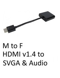 HDMI 1.4 (M) to SVGA & Audio (F) Black OEM Converter Adapter