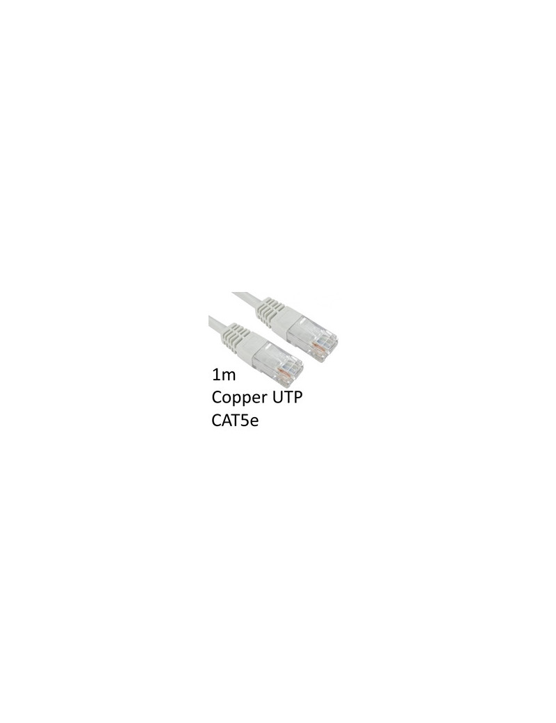 RJ45 (M) to RJ45 (M) CAT5e 1m White OEM Moulded Boot Copper UTP Network Cable