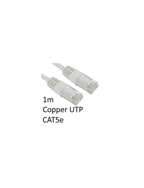 RJ45 (M) to RJ45 (M) CAT5e 1m White OEM Moulded Boot Copper UTP Network Cable