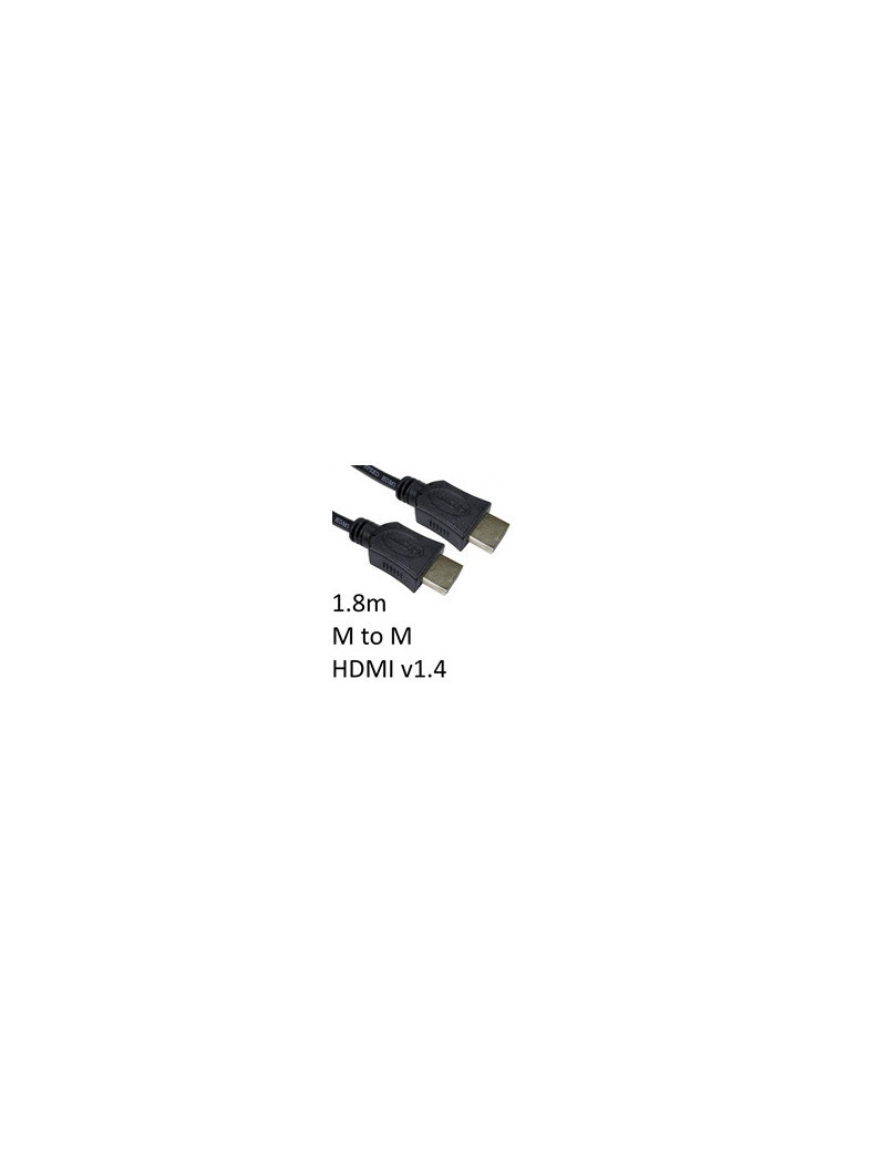 HDMI 1.4 (M) to HDMI 1.4 (M) 1.8m Black OEM Display Cable