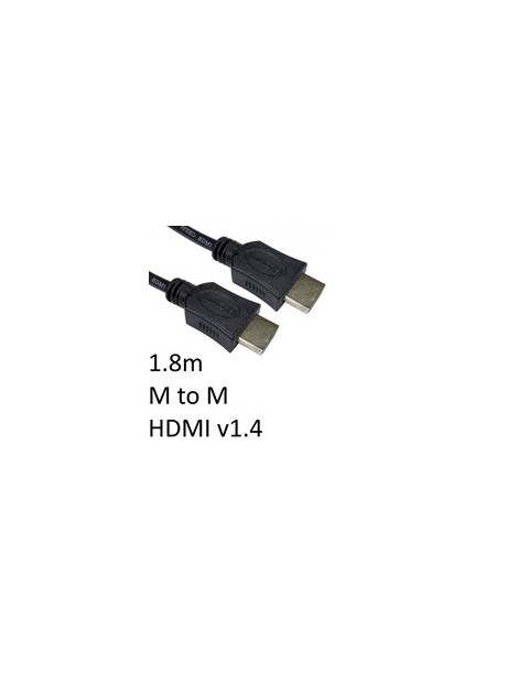 HDMI 1.4 (M) to HDMI 1.4 (M) 1.8m Black OEM Display Cable