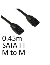 Locking SATA III (M) to Locking SATA III (M) 0.45m Black OEM Internal Data Cable