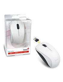 Genius NX-7000 Wireless Mouse  2.4 GHz with USB Pico Receiver  Adjustable DPI levels up to 1200 DPI  3 Button with Scroll Wheel  Ambidextrous Design  White