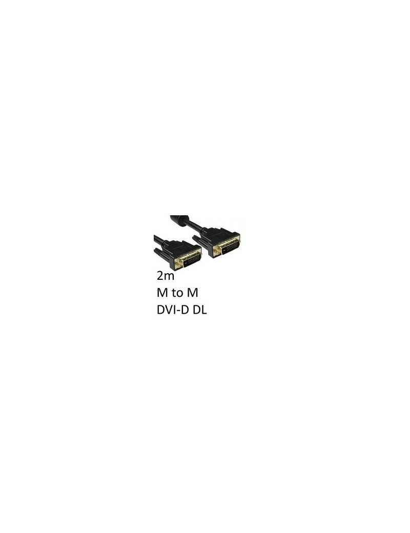 DVI-D Dual Link (M) to DVI-D Dual Link (M) 2m Black OEM Display Cable