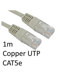 RJ45 (M) to RJ45 (M) CAT5e 1m Grey OEM Moulded Boot Copper UTP Network Cable