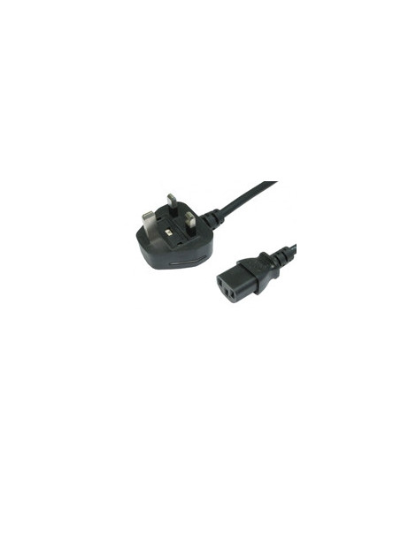 UK Mains to IEC C13 Kettle 1.8m Black OEM Power Cable