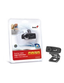 Genius FaceCam 1000X HD WebCam V2  1280x720  True-to-life HD 720p with Built-in Microphone  For Skype  FaceTime  Hangouts  WebEx  USB Connection  Black