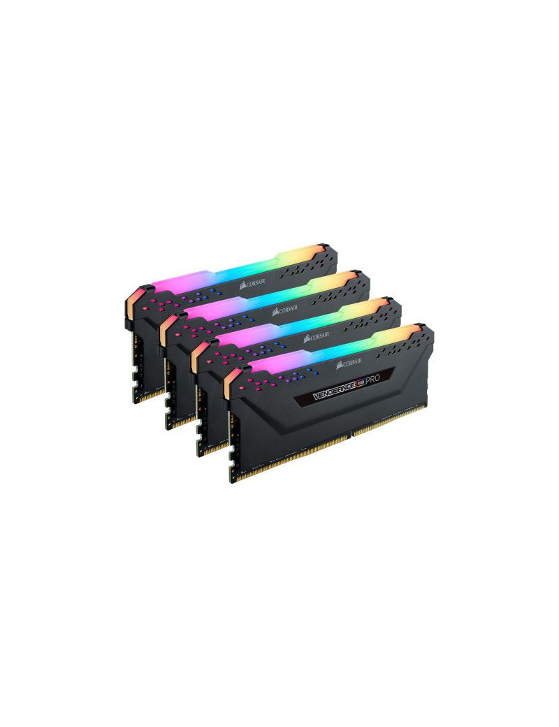 Corsair Vengeance RGB Pro 32GB Memory Kit (4 x 8GB)  DDR4  3200MHz (PC4-25600)  CL16  XMP 2.0  Black