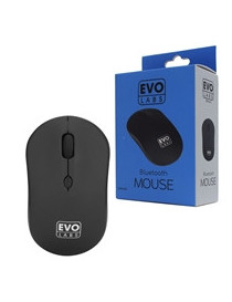 Evo Labs BTM-001 Bluetooth Mouse  800 DPI Optical Tracking  Full Size  3 Button with Scroll Wheel  Ambidextrous Design  Matte Black