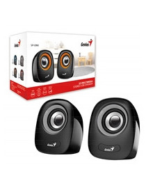 Genius SP-Q160 2.0 Desktop Speakers  Stereo Sound  USB Powered Plug and Play  6w  3.5mm with Volume Control  Grey