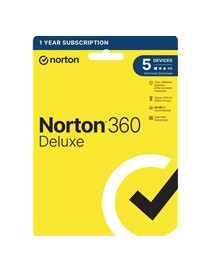Norton 360 Deluxe 2022  Antivirus Software for 5 Devices  1-year Subscription  Includes Secure VPN  Password Manager and 50GB of Cloud Storage  PC/Mac/iOS/Android  Retail Boxed