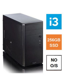 Spire MATX Tower PC  Fractal Core 1100 Case  i3-10105  8GB 3200MHz  256GB SSD  Bequiet 450W  No Optical  KB & Mouse  No Operating System