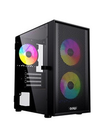 CRONUS Theia Airflow Case  Gaming  Black  Micro Tower  1 x USB 3.0 / 2 x USB 2.0  Tempered Glass Side Window Panel  Mesh Front Panel for Optimized Airflow  Addressable RGB LED Fans  Micro ATX...