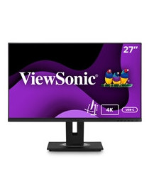 Viewsonic VG2756-4K 27 Inch 4K IPS Docking Monitor  60Hz  5ms  Speakers  2xHDMI  Display Port  USB-C  Height Adjustable  Pivot  VESA  Black
