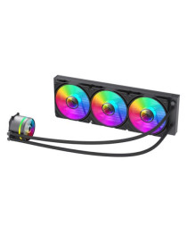 GameMax Iceburg 360mm ARGB Liquid CPU Cooler  12cm ARGB PWM Fans  Infinity Mirror RGB Rotatable Pump Head