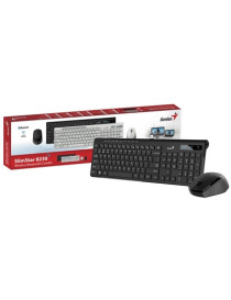 Genius SlimStar 8230 Bluetooth 5.3 and 2.4GHz Wireless Keyboard and Mouse Set  12 Multimedia Function Keys  Full Size UK Layout  Optical Sensor Mouse  1200dpi  Connect up to 3 devices simultaneously