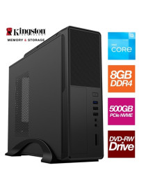 Small Form Factor - Intel i3 12100 4 Core 8 Threads 3.30GHz (4.30GHz Boost)  8GB Kingston RAM  500GB Kingston NVMe M.2 DVDRW Optical  with Wi-Fi 6 - Small Foot Print for Home or Office Use -...