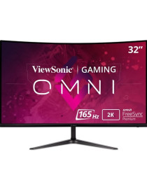 Viewsonic Omni VX3218C-2K 32 Inch Curved Gaming Monitor  QHD  165Hz  Freesync  2xHDMI  DisplayPort  1ms VESA  Speakers