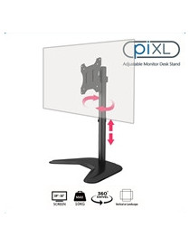 piXL Single Monitor Arm Desk Stand  For Screens up to 32“  Max Weight 10Kg  Freestanding  Height Adjustable  Pivot  Swivel 360