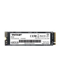 Patriot P310 (P310P480GM28) 480GB M.2 Interface  PCIe x3.0 x4 NVMe  2280 Length  Read 1700MB/s  Write 1500MB/s  3 Year Warranty