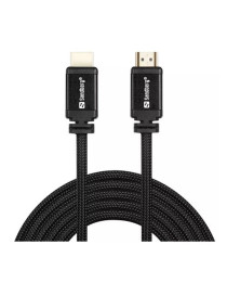 Sandberg HDMI 2.0 Braided Cable  2 Metre  Ultra High Speed  4K UHD Res  5 Year Warranty