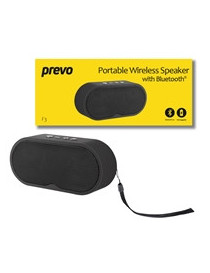 Prevo F3 Portable Wireless TWS Rechargeable Speaker with Bluetooth  SD card compatibility up to 32GB  FM Radio  Hands-Free Calling  5W  Black