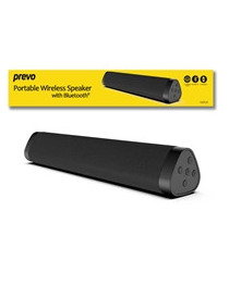 Prevo F3 PLUS Media Wireless TWS Rechargeable Speaker with Bluetooth  SD card compatibility up to 32GB  FM Radio  Hands-Free Calling  Black