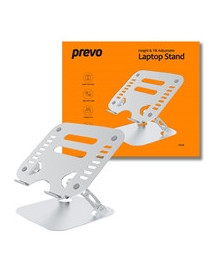 Prevo Aluminium Alloy Laptop Stand  Fit Devices from 11 to 17 Inches  Non-Slip Silicone  Height and Angle Adjustable