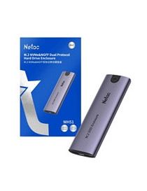 Netac M.2 NVMe/SATA External Enclosure  USB3.1  Aluminum  10Gbps  USB C to C  USB C to A