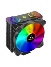 ANTEC FrigusAir 400 ARGB Fan CPU Cooler  Universal Socket  120mm PWM Addressable RGB LED Fan  1600RPM  Direct Touch Heat Pipes  Individual ARGB Controller Included