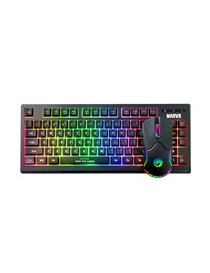 Marvo Scorpion KW516 Wireless TKL Gaming Keyboard and Mouse  80% TKL Design  2.4GHz Wireless Connection  RGB Backlight  Anti-ghosting with Optical Sensor Mouse 6 Level Adjustable dpi 800-4800  7...
