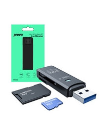 Prevo CR311 USB 3.0 Card Reader  High-speed Memory Card Adapter Supports SD/Micro SD/TF/SDHC/SDXC/MMC  Compatible with Windows  OS  Black