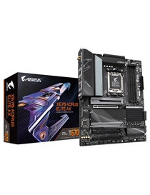 Gigabyte X670 AORUS ELITE AX (rev. 1) Motherboard  AMD Socket AM5  ATX  DDR5  AMD Wi-Fi 6E RZ616  Bluetooth 5.2  1 x PCIe 4.0 x16  2.5GbE LAN  HDMI/USB-C