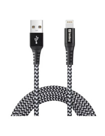 Sandberg (441-41) Survivor Apple Approved Durable Lightning Cable  Kevlar in Double Braided Nylon  2 Metres  5 Year Warranty